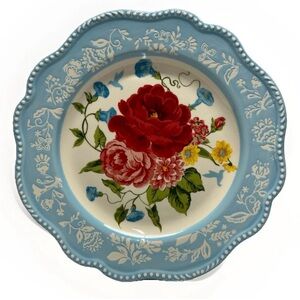 Pioneer Woman Sweet Rose 10.75" Dinner Plate Stoneware Floral Print NWT